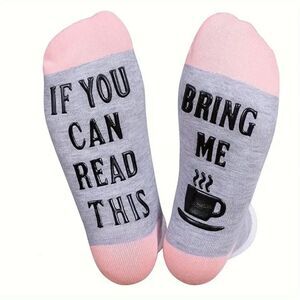 ✨🆕✨ If You Can Read This Bring Me Coffee or Hot Chocolate Fleece Socks ☕️ ✨
